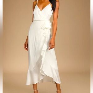 Lulu's White Midi Dress